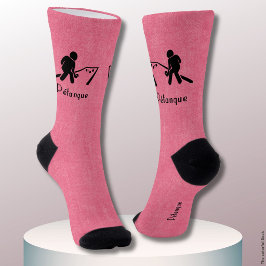 Calcetines Pétanque, Bolas, Icono Negro, Rojo