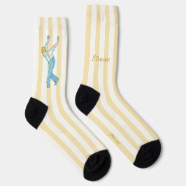Calcetines Pétanque, Jugador de boule masculino con amarillo