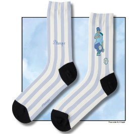 Calcetines Pétanque, Jugadora de bochas en azul