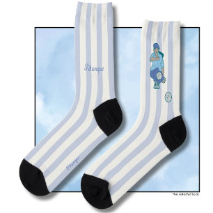 Calcetines Pétanque, Jugadora de bochas en azul