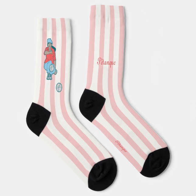 Calcetines Pétanque, jugadora de bolas en rojo (Derecha)