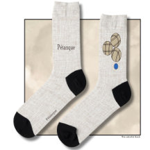 Pétanque, tres bolas en un diseño de lino beige