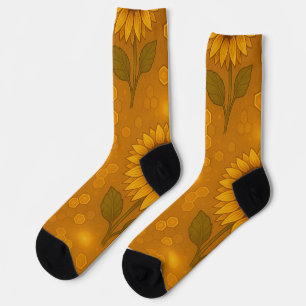 Calcetines Pez Comb de Girasol Dorado – Resplandor de Miel Co