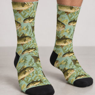 Calcetines Pez Lubina Pescador De Pesca