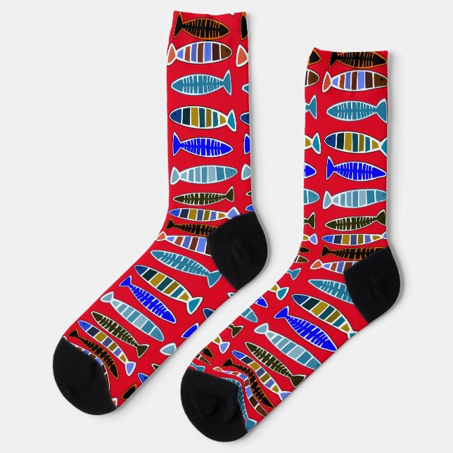 Calcetines Pez rayado multicolor Thunder_Cove  (Izquierda)