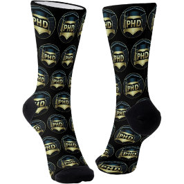 Calcetines Phd tenía un título de doctorado en patrón negro d