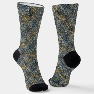 Calcetines Piel de cocodrilo imitación. Estampado animal.