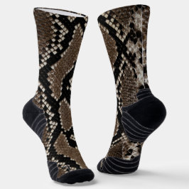Calcetines Piel de serpiente de pitón reticulada falsa