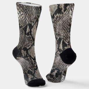 Calcetines Piel de Serpiente Python - Riqueza Elegante Gris M