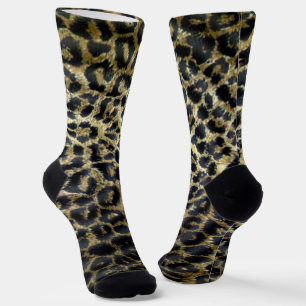 Calcetines Piel leopardo, zócalos de la tripulación de impres