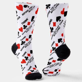Calcetines Piense Antes De Jugar Los Soportes De La Tarjeta 4
