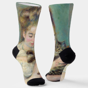 Calcetines Pierre-Auguste Renoir - Mujer con un gato
