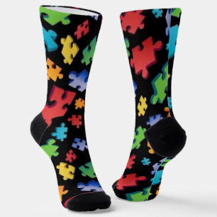 Calcetines Piezas de rompecabezas del autismo