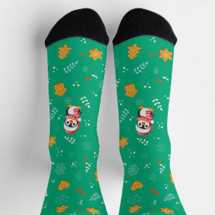 Calcetines Pingüino Santa Feliz Feliz Feliz Navidad
