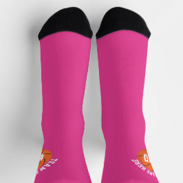 Calcetines Pink Basketball Socks Team Player Sports Birthday