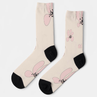Calcetines pink flower socks