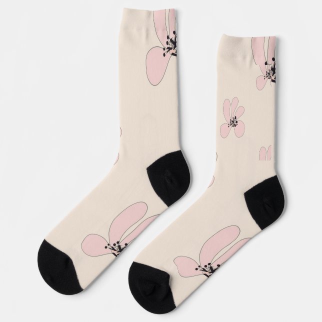 Calcetines pink flower socks (Izquierda)