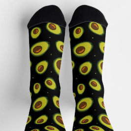 Calcetines Pintado de frutas aguacate