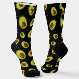 Calcetines Pintado de frutas aguacate