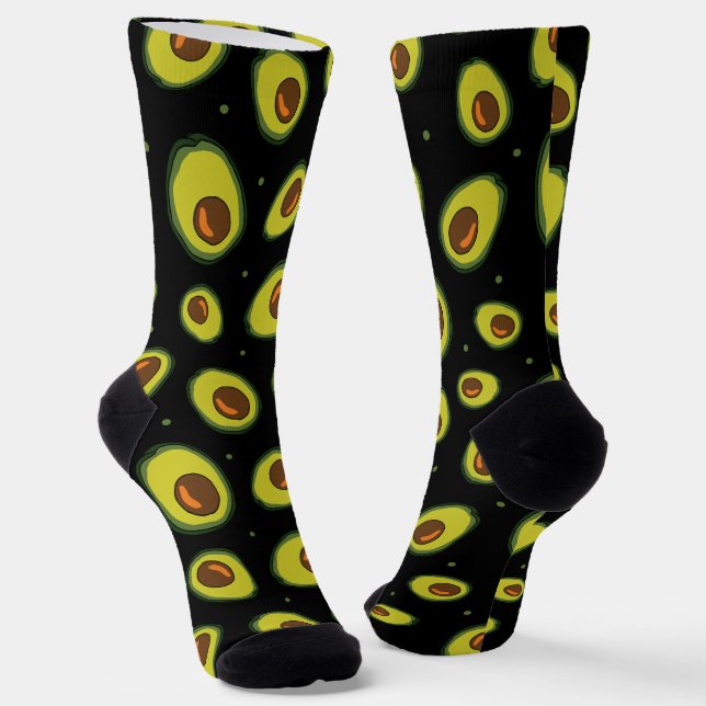 Calcetines Pintado de frutas aguacate (Angular)