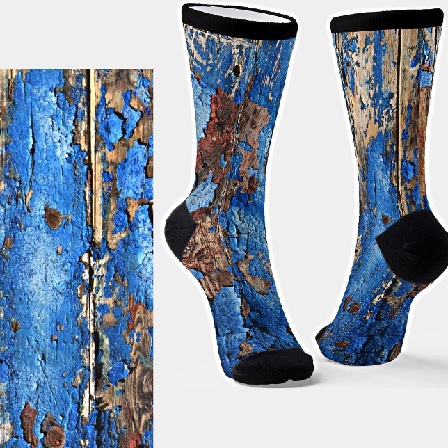 Calcetines Pintura azul despegando de la ilusión de tablero d (Subido por el creador)