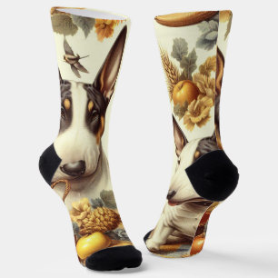 Calcetines Pintura de Bull Terrier Vintage
