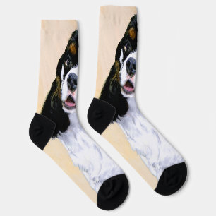 Calcetines Pintura de Cocker Spaniel (Parti) - Arte Perro Ori