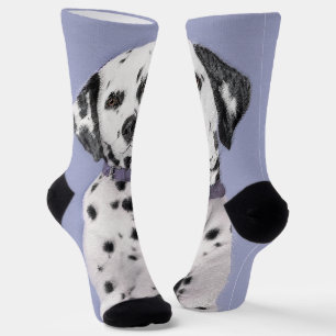Calcetines Pintura de dálmata - Arte de perro original lindo
