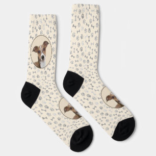 Calcetines Pintura de Galgo Italiano - Arte de Perro Original