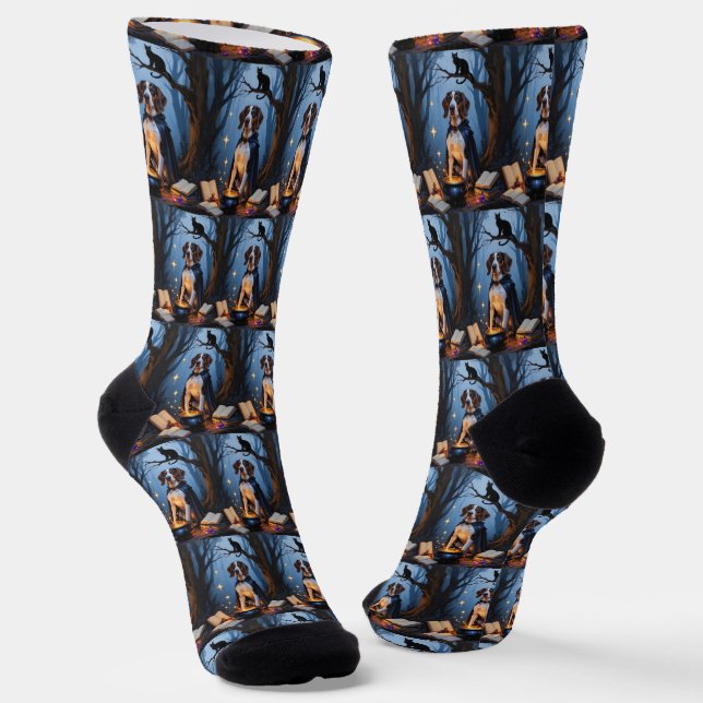 Calcetines Pintura de Halloween singulares de Bluetick (Angular)