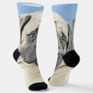 Calcetines Pintura de Mastín Inglés (Bayo) - Arte de Perro Or