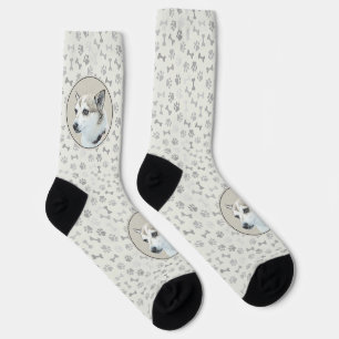 Calcetines Pintura de Norwegian Lundehund - Arte Original de 