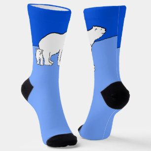 Calcetines Pintura de oso polar y de cachorro - Arte de vida 