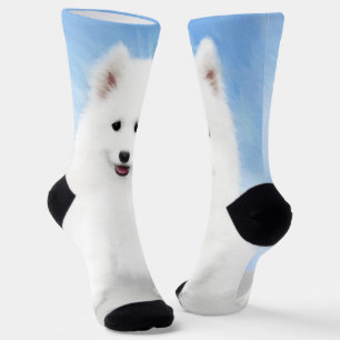Calcetines Pintura de pimienta de Samoyed - Arte Perro Origin