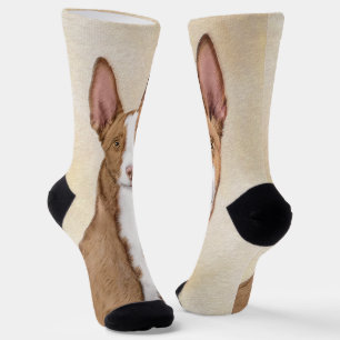 Calcetines Pintura de Podenco Ibicenco - Arte de Perro Origin