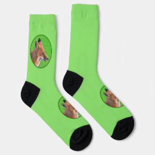 Calcetines Pintura de Red Fox - Arte de vida salvaje original