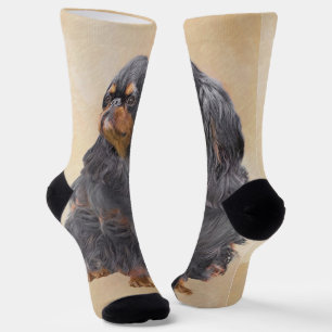 Calcetines Pintura de Spaniel de Juguete Inglés Arte Animal O