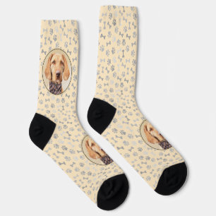 Calcetines Pintura de Vizsla con cabello alambrado - Arte Per
