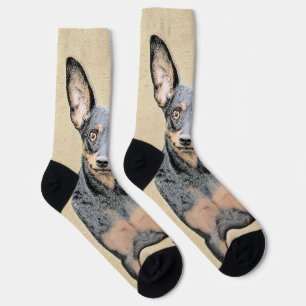 Calcetines Pintura en miniatura de Pinscher Cute arte origina