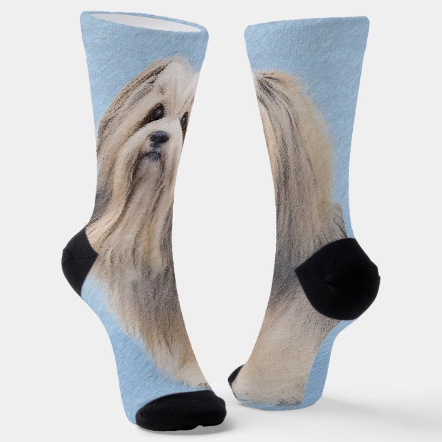 Calcetines Pintura Havanesa (plateada) - Arte de Perro Origin (Angular)