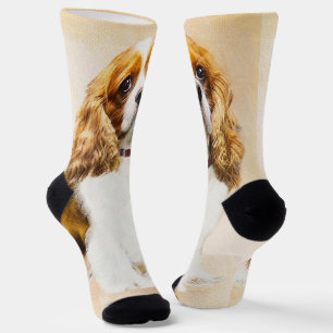 Calcetines Pintura original de Cavalier King Charles Spaniel