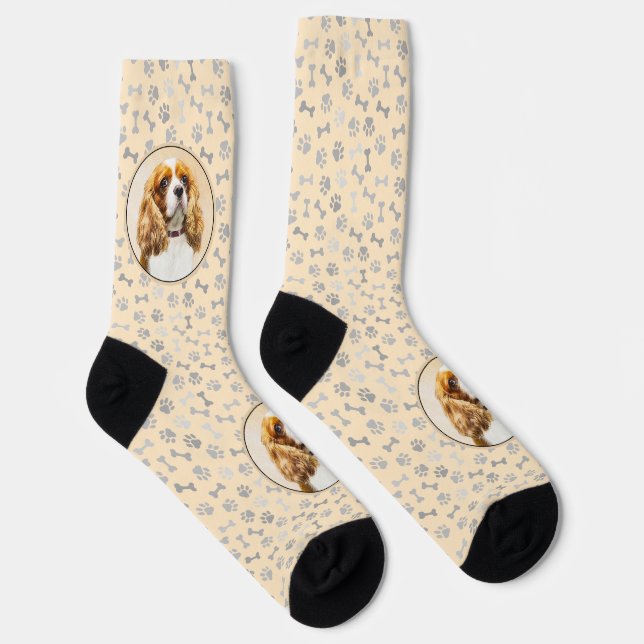Calcetines Pintura original del Cavalier King Charles Spaniel (Derecha)