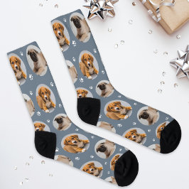 Calcetines Pizarra Divertida Personalizada con 2 Fotos de Per