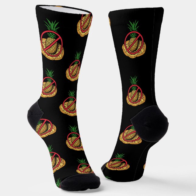 Calcetines Pizza Cute No Pineapples Bolsa Divertida (Angular)
