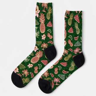 Calcetines Pizza tropical tira soplo al estilo hawaiano