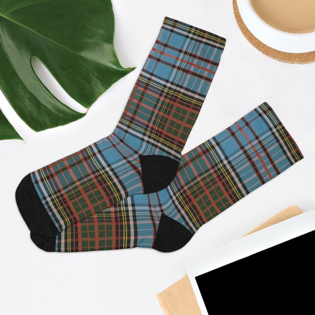 Calcetines Plaid Clan Anderson Plaid Check Tartan (Rustic Plaid Anderson Tartan Socks)