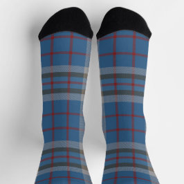 Calcetines Plaid Clan Thompson Blue Gray Tartán