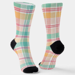 Calcetines Plaid de cuadros multicolor