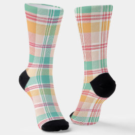 Calcetines Plaid de cuadros multicolor