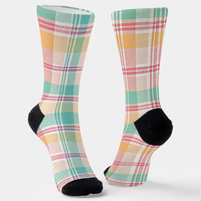 Calcetines Plaid de cuadros multicolor (Angular)